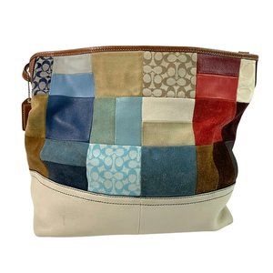 COACH Patch Work Color Block Adjustable Handbag Purse